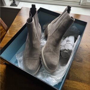 Bernardo Taupe Ankle Booties